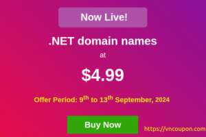 FireVPS Flash Sale – .NET 域名 for Just $4.99