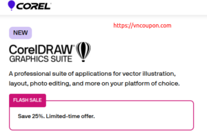 优惠25% Promo on CorelDRAW Graphics Suite 2024