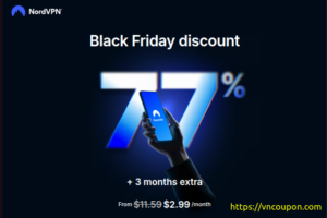 NordVPN 黑色星期五 2025 Deal – 优惠77% + 3 months FREE!
