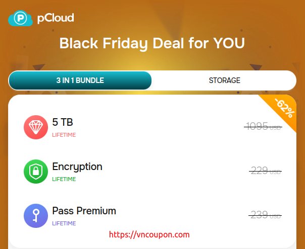 [黑色星期五 2024] pCloud – 优惠62% 3in1 bundle Cloud Storage for Lifetime