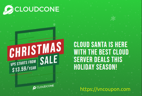 [Christmas 2025 Sale] CloudCone VPS Sale 最低 $13.59每年