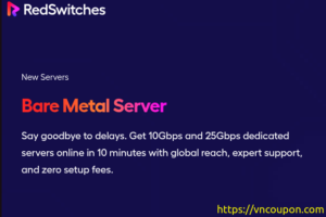RedSwitches – Amsterdam 10Gbps 独服 Deal 最低 $189每月
