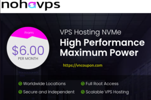 [夏季Sale] NohaVPS – 优惠50% NVMe VPS 最低 $36每年