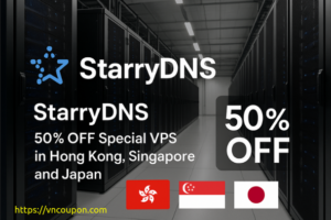 StarryDNS – 优惠50% 特价机 VPS 最低 $5每月 in 香港, Singapore and日本