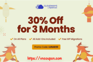 Cloudways 优惠券 in  二月2026 – 优惠30% New Year Sale