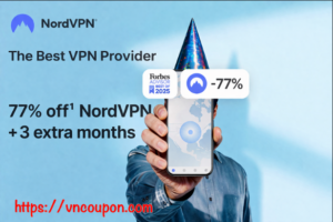 优惠77% NordVPN 优惠券 on 三月2026